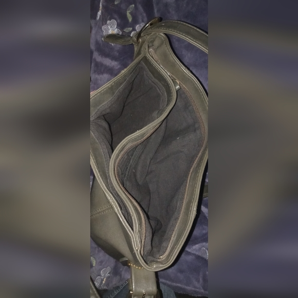 Women's Dolce Vita Large Brownish Gray Crossbody Bucket Shaped Purse/Handbag - Picture 6 of 7